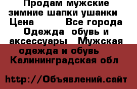 Продам мужские зимние шапки-ушанки › Цена ­ 900 - Все города Одежда, обувь и аксессуары » Мужская одежда и обувь   . Калининградская обл.